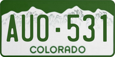 CO license plate AUO531