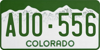 CO license plate AUO556