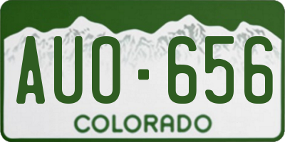 CO license plate AUO656