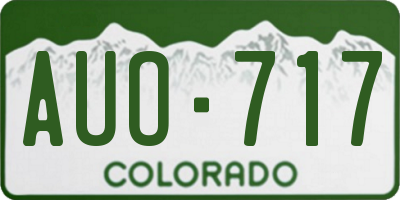 CO license plate AUO717