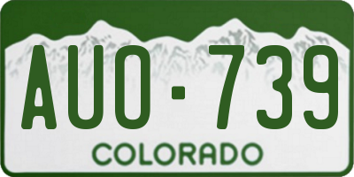 CO license plate AUO739