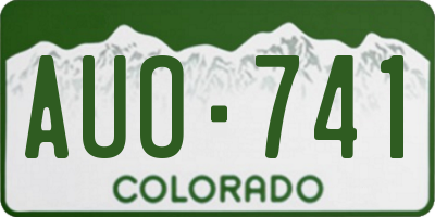 CO license plate AUO741