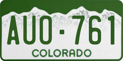 CO license plate AUO761