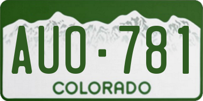 CO license plate AUO781