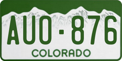 CO license plate AUO876