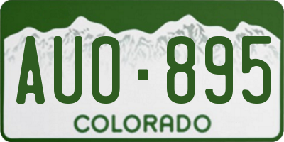 CO license plate AUO895