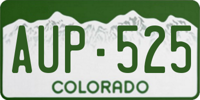 CO license plate AUP525