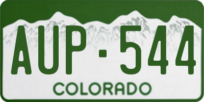 CO license plate AUP544