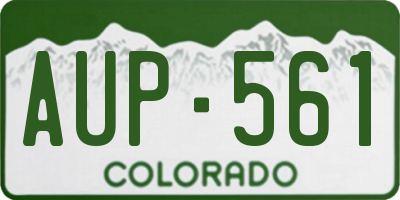 CO license plate AUP561