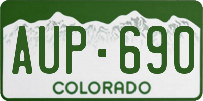 CO license plate AUP690