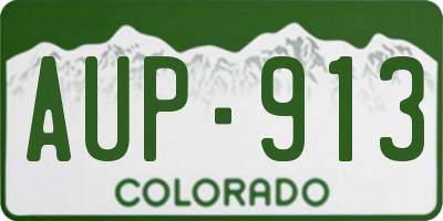 CO license plate AUP913