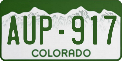 CO license plate AUP917