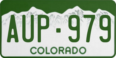 CO license plate AUP979