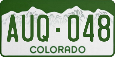 CO license plate AUQ048