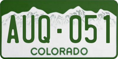 CO license plate AUQ051