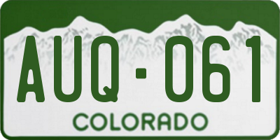 CO license plate AUQ061