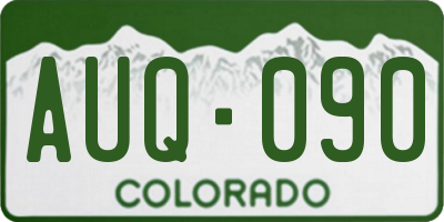 CO license plate AUQ090