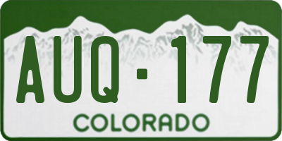 CO license plate AUQ177