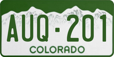 CO license plate AUQ201