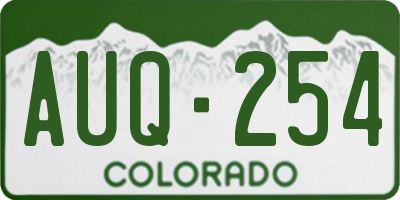 CO license plate AUQ254