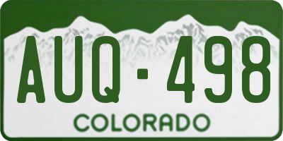 CO license plate AUQ498