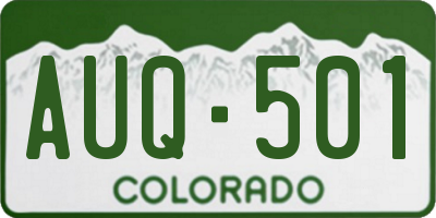 CO license plate AUQ501