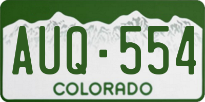 CO license plate AUQ554