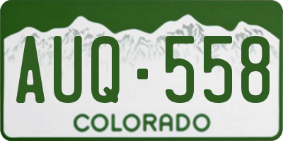 CO license plate AUQ558