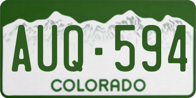 CO license plate AUQ594