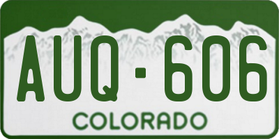 CO license plate AUQ606