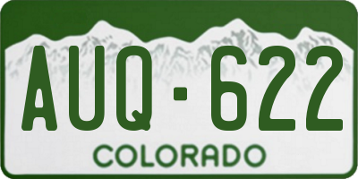 CO license plate AUQ622