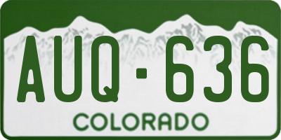CO license plate AUQ636