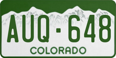 CO license plate AUQ648