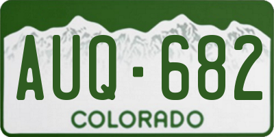 CO license plate AUQ682