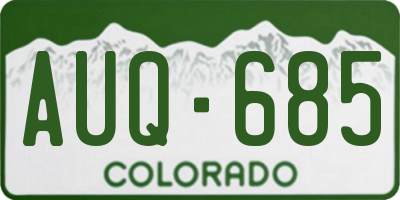 CO license plate AUQ685