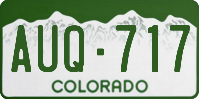 CO license plate AUQ717