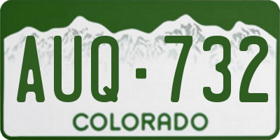 CO license plate AUQ732