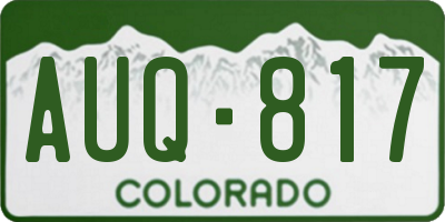 CO license plate AUQ817