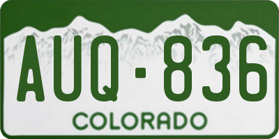 CO license plate AUQ836