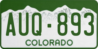 CO license plate AUQ893