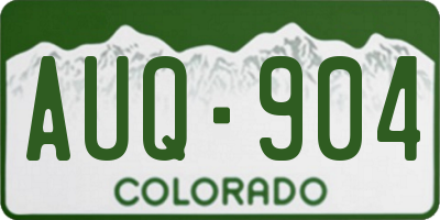 CO license plate AUQ904