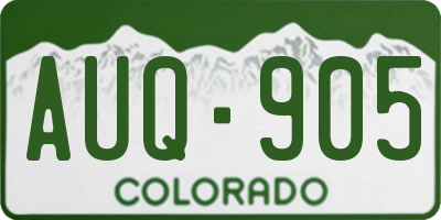 CO license plate AUQ905