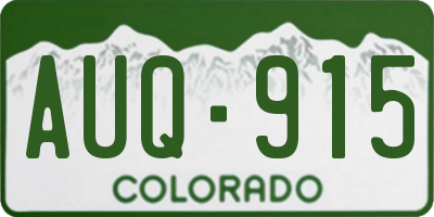 CO license plate AUQ915