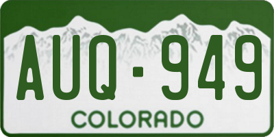 CO license plate AUQ949