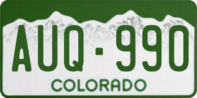 CO license plate AUQ990