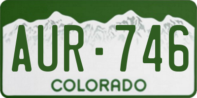 CO license plate AUR746