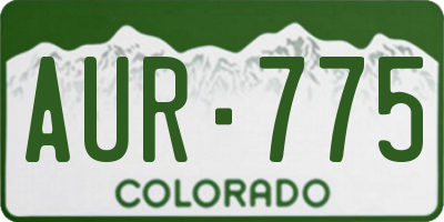CO license plate AUR775