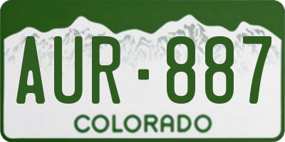 CO license plate AUR887