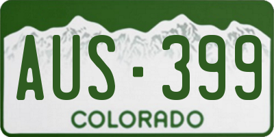 CO license plate AUS399