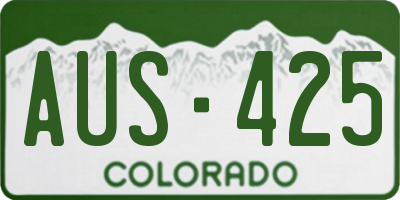 CO license plate AUS425